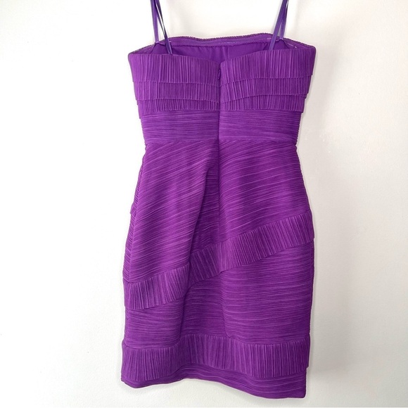 BCBGMaxAzria Jorie Violet Purple Short Mini Dress Layered Tulle Homecoming 4 - Picture 6 of 10